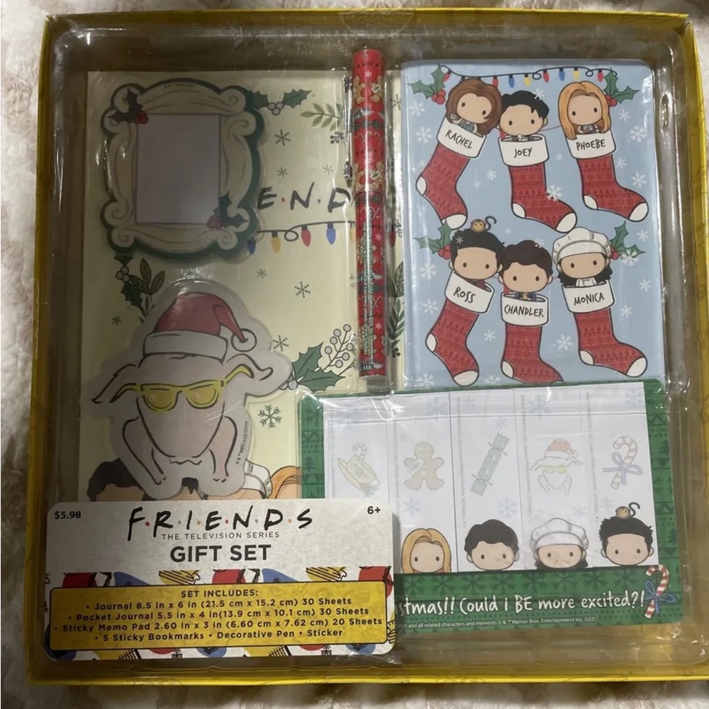 Friends TV Show Gift Set Journal Bookmarks Pen Sticker Christmas Turkey